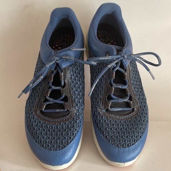 Ecco Womens Biom Fjuel Sneakers Athletic Shoes,Blue,Leather and Mesh,Size 7 - Picture 1 of 9